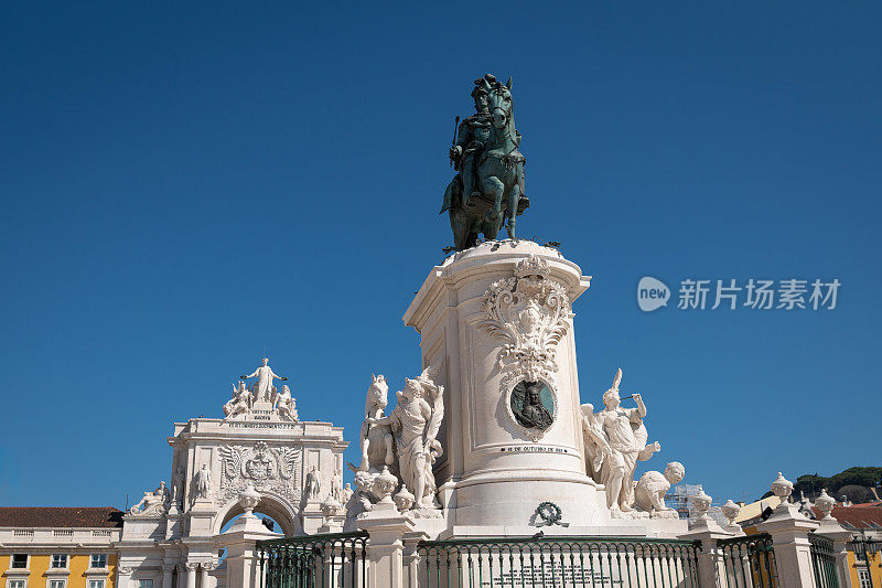 里斯本(商业广场)Praça do Comércio的雕像